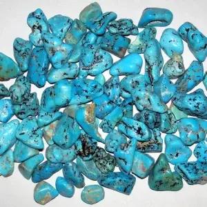 Turquoise gemstone, available to set into your piece at Bintang Kuta Jewelry Workshop